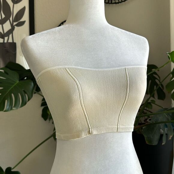NWOT Free People Corset Bra Tub Top Layering Intimately Neutral Earth Tone Chic - Picture 1 of 8